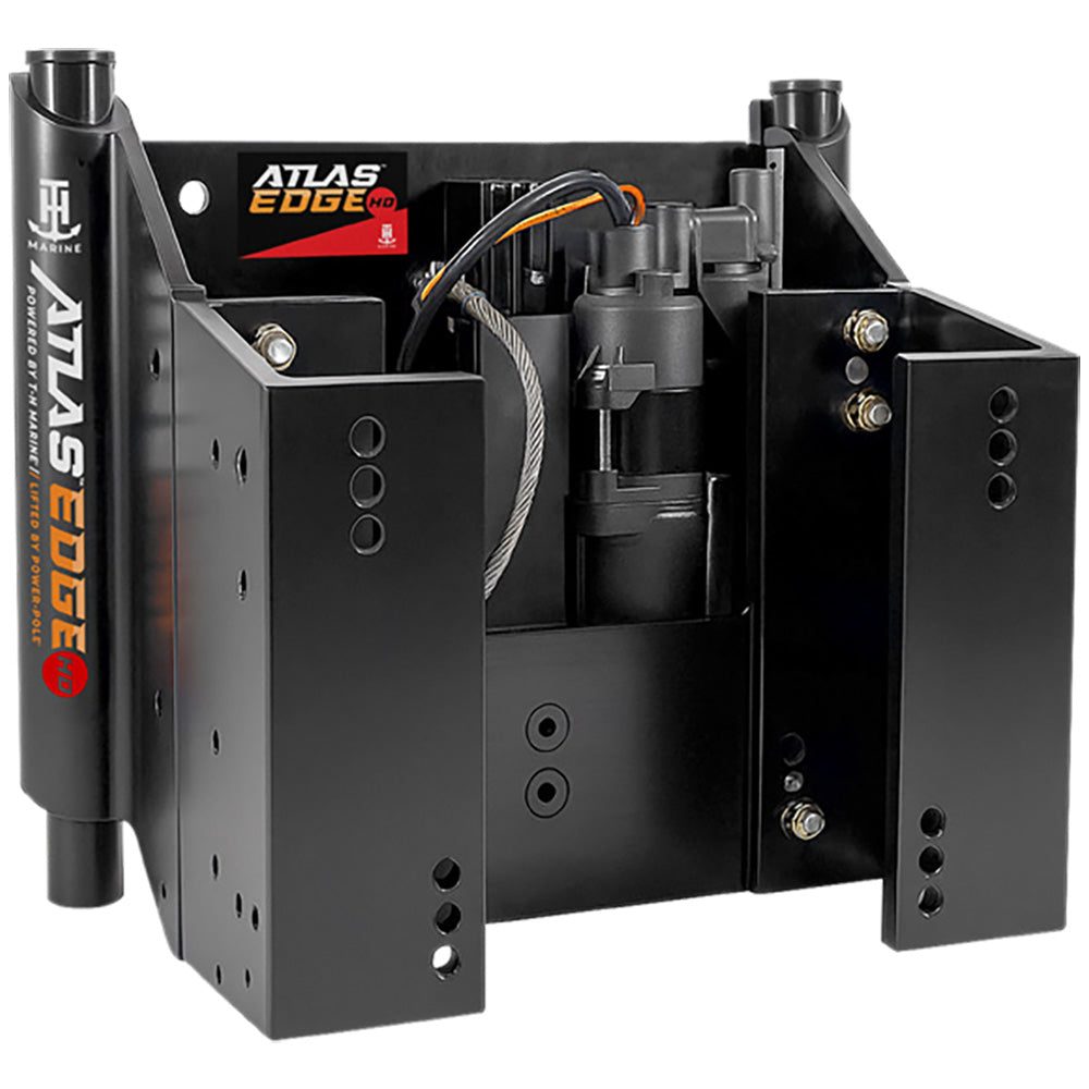 TH Marine ATLAS EDGE 6 Set Back Hydraulic Jack Plate Heavy Duty Black AHJE6VHDBDP